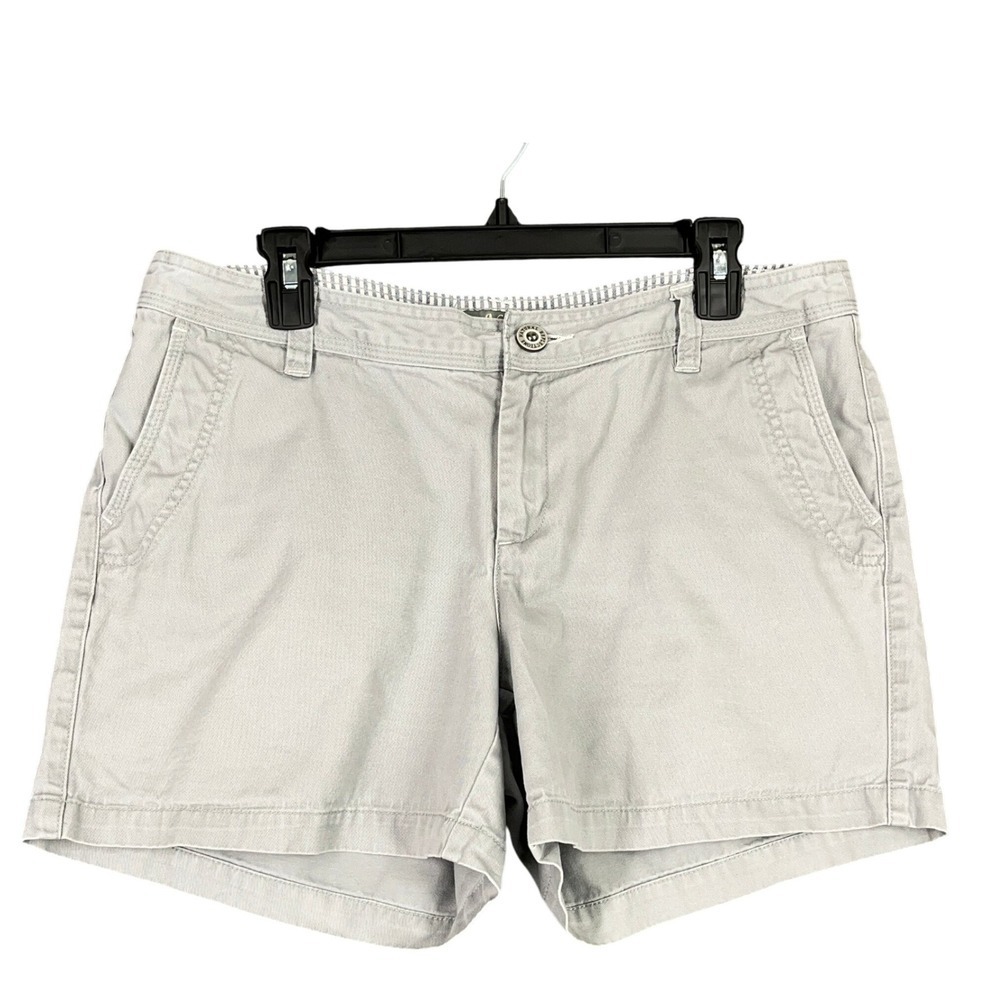 Natural Reflections Shorts Womens 12 Gray Chino Twill Everyday Effortless Summer